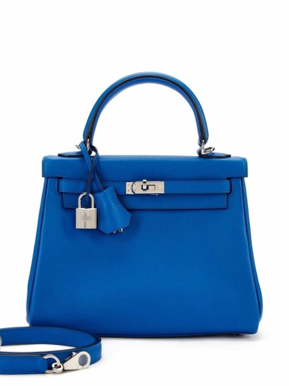 H Bleu France Swift Kelly 28 Retourne PHW electric blue